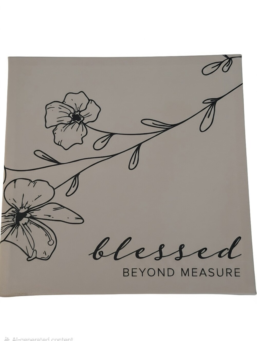 Blessed Beyond Measure Floral Canvas Wall Art